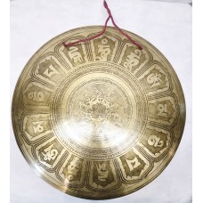 GF611/1052 Very Artistic Large Size Tibetan Himalayan Temple Gong 21.5" Diameter